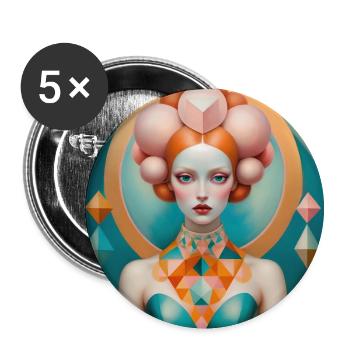 Aurora, digitale Malerei - Buttons groß 56 mm (5er Pack) - Weiß - Vorne