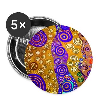 Colorful Design Pattern Texture Wallpaper - Buttons large 2.2''/56 mm (5-pack) - white - Front