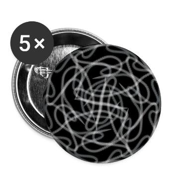 Schwarz-Weiß-Abstraktes Design - Buttons groß 56 mm (5er Pack) - Weiß - Vorne
