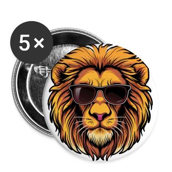 Lunettes de soleil Cool Lion - Lot de 5 grands badges (56 mm) - blanc - Devant
