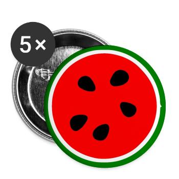 Watermelon - Buttons large 2.2''/56 mm (5-pack) - white - Front