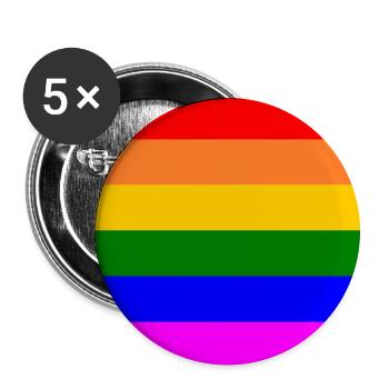 Lgbt - Buttons large 2.2''/56 mm (5-pack) - white - Front