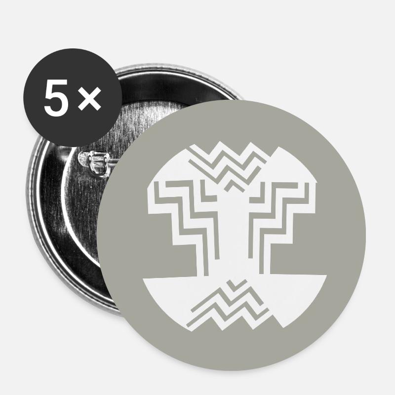 Circular-Inner-design - Buttons large 2.2''/56 mm (5-pack) - white