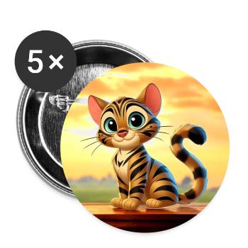 Savanne 2 - Buttons groß 56 mm (5er Pack) - Weiß - Vorne