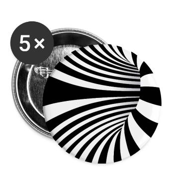 Hypnotic Black and White Art - Buttons large 2.2''/56 mm (5-pack) - white - Front