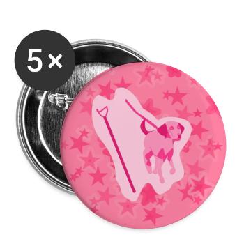 Disability Isn't Inability – Guide Dog & Touch Stick - Buttons large 2.2''/56 mm (5-pack) - white - Front