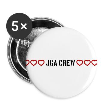 Enterrement de vie de jeune fille Bachelorette Crew - Lot de 5 grands badges (56 mm) - blanc - Devant