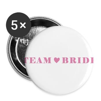 team bride - Buttons groß 56 mm (5er Pack) - Weiß - Vorne