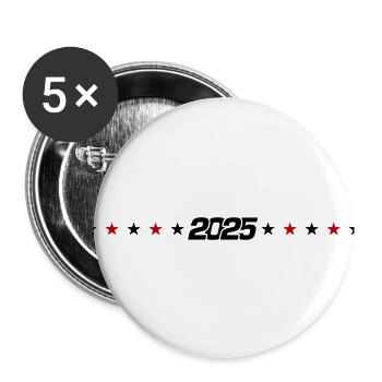 2025 Linie - Buttons groß 56 mm (5er Pack) - Weiß - Vorne
