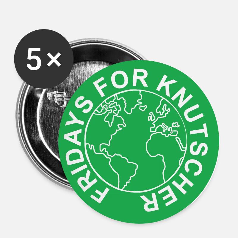 Fridays for Knutscher - Buttons groß 56 mm (5er Pack) - Weiß