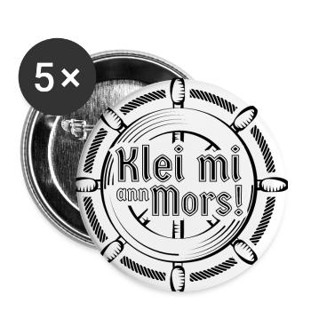 klei mi ann Mors black - Buttons large 2.2''/56 mm (5-pack) - white - Front