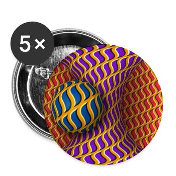 Optische Täuschung - Buttons groß 56 mm (5er Pack) - Weiß - Vorne