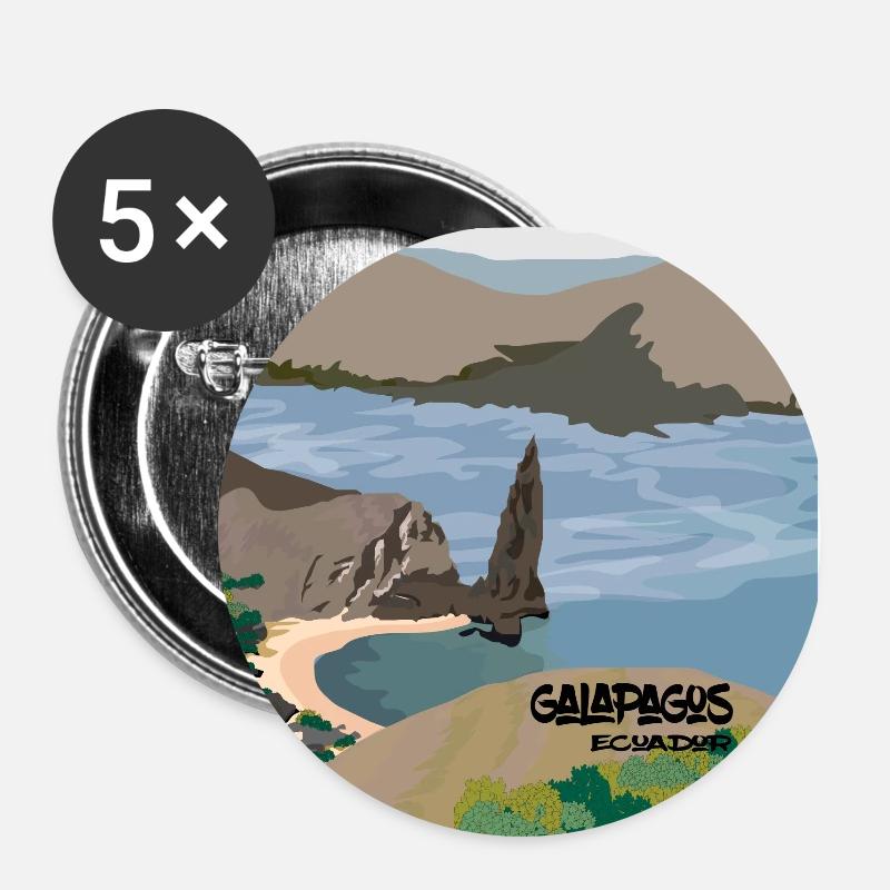 Galapagos landscape - Buttons large 2.2''/56 mm (5-pack) - white