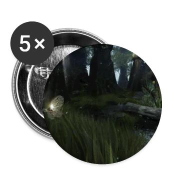 Magischer Wald - Buttons groß 56 mm (5er Pack) - Weiß - Vorne