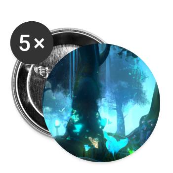 Forêt magique - Lot de 5 grands badges (56 mm) - blanc - Devant