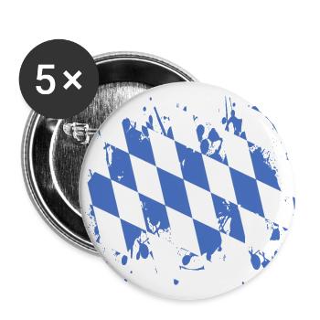 Bavaria diamonds blue-white - Buttons large 2.2''/56 mm (5-pack) - white - Front