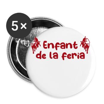 Enfant de la feria - Lot de 5 grands badges (56 mm) - blanc - Devant