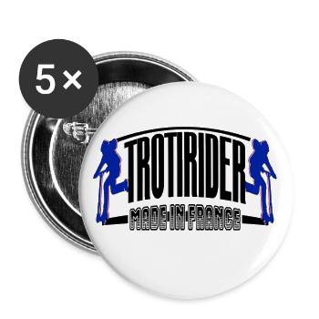 Trotirider made in France - Buttons large 2.2''/56 mm (5-pack) - white - Front