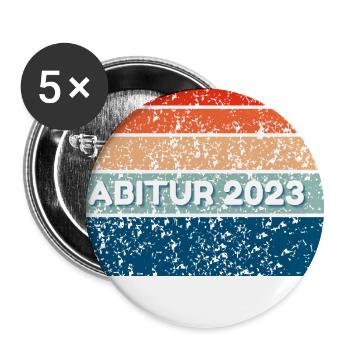 Abitur 2023 - Buttons groß 56 mm (5er Pack) - Weiß - Vorne