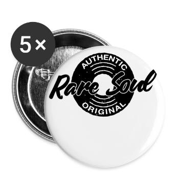 Rare Soul Emblem Vinyl Record Cratedigger Music - Buttons large 2.2''/56 mm (5-pack) - white - Front