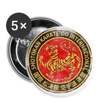 Karate Shotokan Logo Martial Art Gym MMA - Buttons large 2.2''/56 mm (5-pack) - white - Front