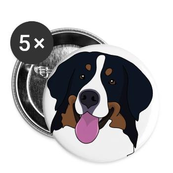Bernese Mountain Dog - Buttons large 2.2''/56 mm (5-pack) - white - Front