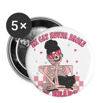 Horror Valentine's Day Funny T-shirt Gift Idea - Buttons large 2.2''/56 mm (5-pack) - white - Front