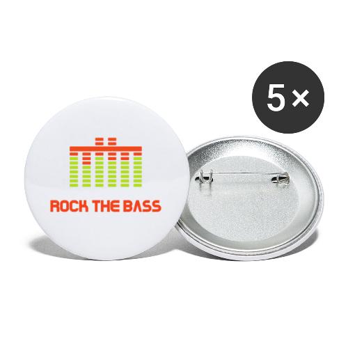 Rock The Bass - Buttons groß 56 mm (5er Pack)