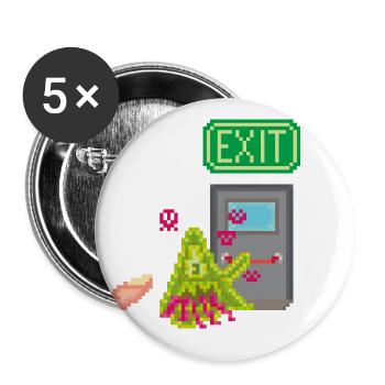 TOXICITY OUTSIDE - Buttons large 2.2''/56 mm (5-pack) - white - Front