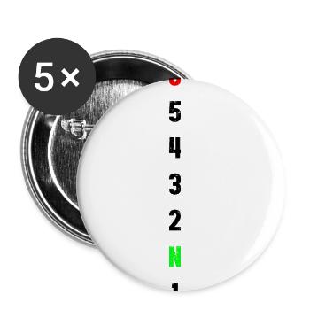 Retro Graphic Motorcycle Rider Motorcyclist Biker - Buttons groß 56 mm (5er Pack) - Weiß - Vorne