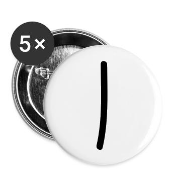 tage_zaehlen_1 - Buttons groß 56 mm (5er Pack) - Weiß - Vorne