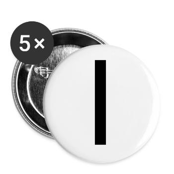 Buchstabe i - Buttons groß 56 mm (5er Pack) - Weiß - Vorne