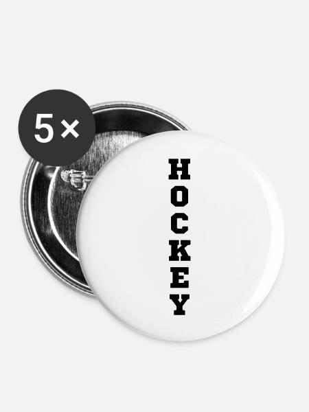 Hockey Original Gift Idea - Buttons large 2.2''/56 mm (5-pack) - white