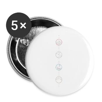 4 Produits - Lot de 5 grands badges (56 mm) - blanc - Devant