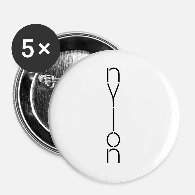 Nylon - Buttons groß 56 mm (5er Pack) - Weiß