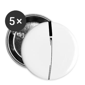 Shirasaya katana trois couleurs rétro vecteur Ronin - Lot de 5 grands badges (56 mm) - blanc - Devant
