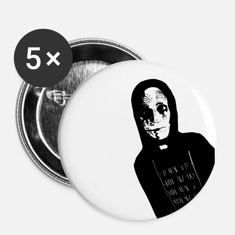 SKULLLI Folder - Buttons groß 56 mm (5er Pack) - Weiß