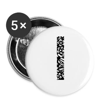 Buchstabe I - Buttons groß 56 mm (5er Pack) - Weiß - Vorne