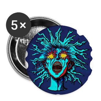 Screams of psychedelic pleasure - Buttons large 2.2''/56 mm (5-pack) - white - Front