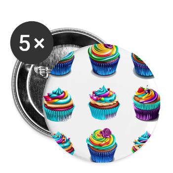 Muffins Tartlets - Buttons large 2.2''/56 mm (5-pack) - white - Front