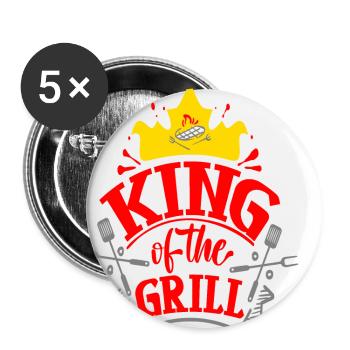 King of the Grill - Buttons large 2.2''/56 mm (5-pack) - white - Front