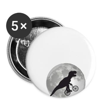 EMIL - Beau prénom de garçon avec dinosaure - Lot de 5 grands badges (56 mm) - blanc - Devant