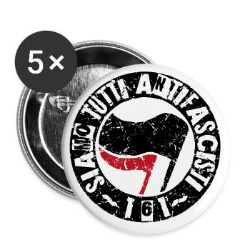 Siamo Tutti Antifascisti 161 Antifa - Buttons large 2.2''/56 mm (5-pack) - white - Front