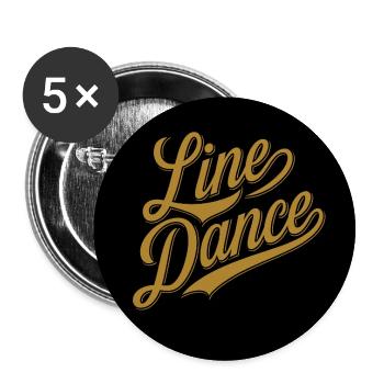 Line Dancing Country Dance - Line Dance Tanzen - Buttons large 2.2''/56 mm (5-pack) - white - Front