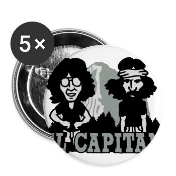 El Capitan Yosemite Valley - Buttons large 2.2''/56 mm (5-pack) - white - Front
