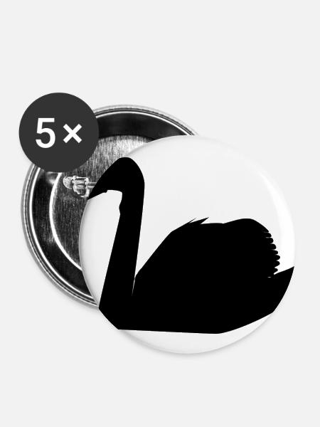swan33 - Buttons groß 56 mm (5er Pack) - Weiß