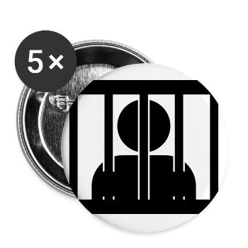 Hinter gittern - Buttons groß 56 mm (5er Pack) - Weiß - Vorne