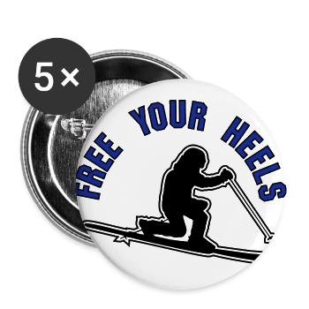 libérer vos talons z3 - Lot de 5 grands badges (56 mm) - blanc - Devant