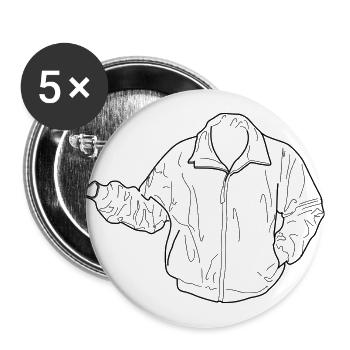 veste - Lot de 5 grands badges (56 mm) - blanc - Devant