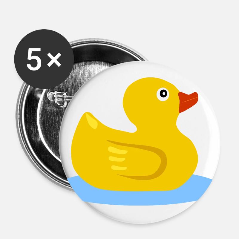 rubber duck - Buttons large 2.2''/56 mm (5-pack) - white